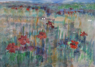 Afbeelding in lijst, Maya Wildevuur, Bloemenveld